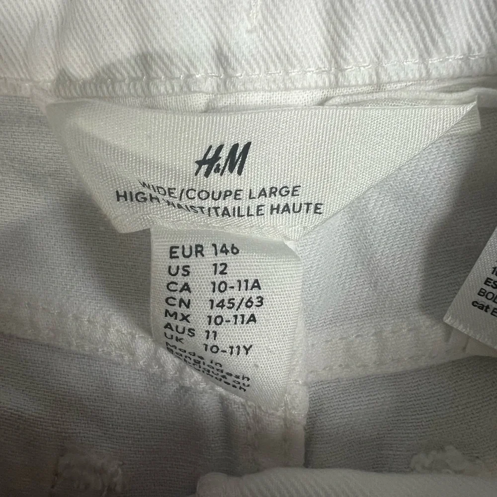 Girl H&M High-Waisted White flared Pants - Picture 7 of 9